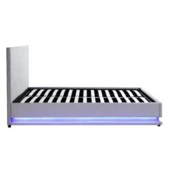 Buxton End Opening Ottoman Storage Bed Frame With Multi-colour LED Light Strip (Light Grey Velvet) 20 Buxton End Opening Ottoman Storage Bed Frame With Multi-colour LED Light Strip (Light Grey Velvet) -Daals Shop JAH 04 LIGHTGREYVEL WB4