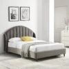 Eleanor Grey Velvet Upholstered Bed Frame With Domed Headboard -Daals Shop JAH 08 GREYVEL main