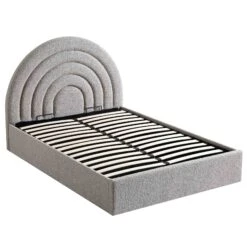 Archer Grey Boucle Ottoman Storage Bed -Daals Shop JAH 09 GREYBOUCLE WB3