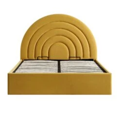 Archer Mustard Yellow Velvet Ottoman Storage Bed 18 Archer Mustard Yellow Velvet Ottoman Storage Bed -Daals Shop JAH 09 MUSTVEL WB2
