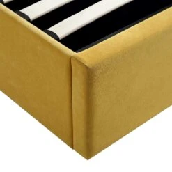 Archer Mustard Yellow Velvet Ottoman Storage Bed 27 Archer Mustard Yellow Velvet Ottoman Storage Bed -Daals Shop JAH 09 MUSTVEL detail4