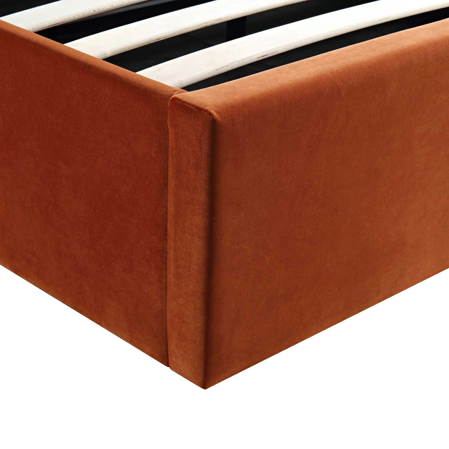 Archer Rust Velvet Ottoman Storage Bed 15 Archer Rust Velvet Ottoman Storage Bed - Image 13