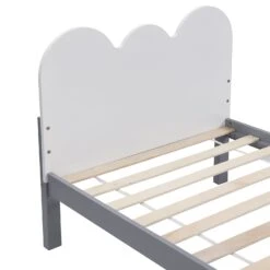 Hedwig Wooden Cloud Headboard Kid's Single Bed -Daals Shop JIN 018 WHITE detail1