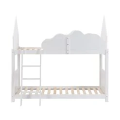 Newton White Solid Wood Kid's Treehouse Bunk Bed -Daals Shop JIN 019 WHITE 4