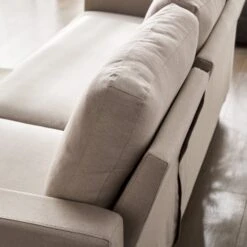 Campbell 3 Seater Sofa With Reversible Chaise In Beige Woven Fabric 19 Campbell 3 Seater Sofa With Reversible Chaise In Beige Woven Fabric -Daals Shop LVSF 01 BEIGEFAB detail4