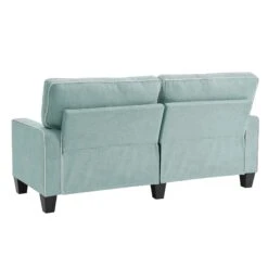 Sherbrook Large 2-Seater Mint Brushed Fabric Sofa With Contrasting Piping -Daals Shop LVSF 02 MINT 3ST WB3