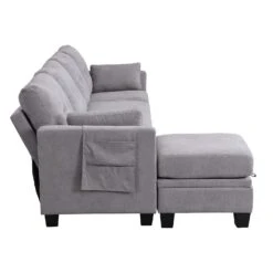 Brunswick Large 4-Seater Storage Chaise Sofa In Light Grey 23 Brunswick Large 4-Seater Storage Chaise Sofa In Light Grey -Daals Shop LVSF 03 LIGHTGREY WB4
