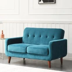 Clarence Sofa Range In Teal Blue Velvet -Daals Shop LVSF 06 BLUEVEL 2ST 1 8645bf85 ba4b 4869 a250 d97749ec00b3