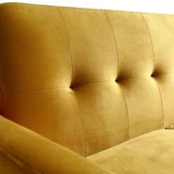 Clarence 2-Seater Sofa In Mustard Yellow Velvet -Daals Shop LVSF 06 MUSTARDVEL 2ST detail2