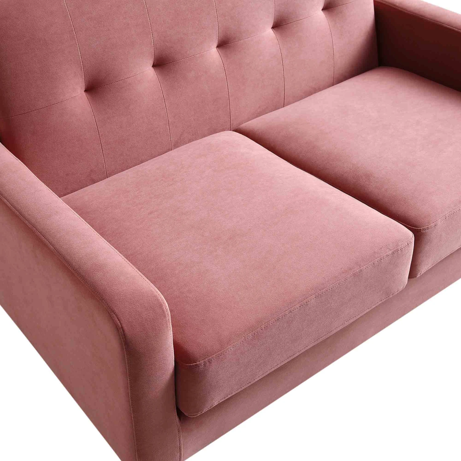 Clarence 2-Seater Sofa In Blush Pink Velvet 11 Clarence 2-Seater Sofa In Blush Pink Velvet - Image 9