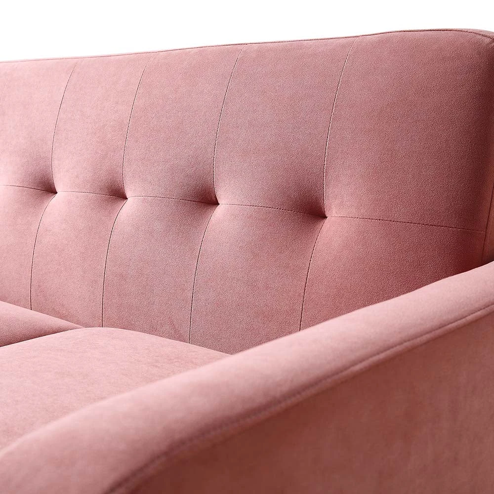 Clarence 2-Seater Sofa In Blush Pink Velvet 12 Clarence 2-Seater Sofa In Blush Pink Velvet - Image 10
