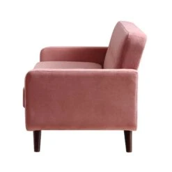 Clarence 3-Seater Sofa In Blush Pink Velvet -Daals Shop LVSF 06 PINKVEL 3ST WB4