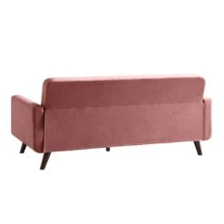 Clarence 3-Seater Sofa In Blush Pink Velvet -Daals Shop LVSF 06 PINKVEL 3ST WB5