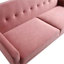 Clarence 3-Seater Sofa In Blush Pink Velvet -Daals Shop LVSF 06 PINKVEL 3ST detail1