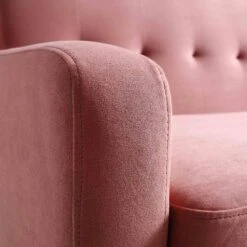Clarence 3-Seater Sofa In Blush Pink Velvet -Daals Shop LVSF 06 PINKVEL 3ST detail3