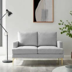 Haven Grey Fabric 2-Seater Sofa -Daals Shop LVSF 169 LGREYFAB 2ST main