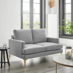 Haven Grey Fabric 2-Seater Sofa -Daals Shop LVSF 169 LGREYFAB 2ST scene1