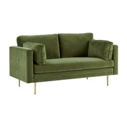 Pelham Moss Green Velvet Fabric Sofa -Daals Shop LVSF 386 GREENVEL 2ST 3