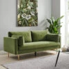 Pelham Moss Green Velvet Fabric Sofa