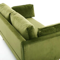 Pelham Moss Green Velvet Fabric Sofa -Daals Shop LVSF 386 GREENVEL 3ST detailKD1