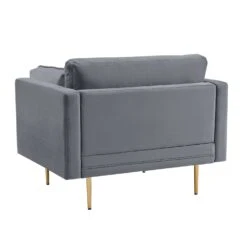Pelham Grey Velvet Fabric Armchair 13 Pelham Grey Velvet Fabric Armchair -Daals Shop LVSF 386 GREYVEL 1ST WB3