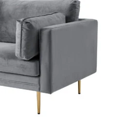 Pelham Grey Velvet Fabric Armchair 15 Pelham Grey Velvet Fabric Armchair -Daals Shop LVSF 386 GREYVEL 1ST detail1