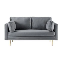 Pelham Grey Velvet Fabric Sofa 28 Pelham Grey Velvet Fabric Sofa -Daals Shop LVSF 386 GREYVEL 2ST 2