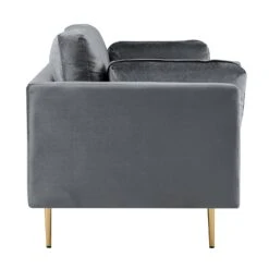Pelham Grey Velvet Fabric Sofa 25 Pelham Grey Velvet Fabric Sofa -Daals Shop LVSF 386 GREYVEL deatil1