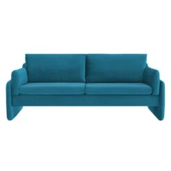Clapham 3-Seater Sea Blue Velvet Fabric Sofa -Daals Shop LVSF 89 BLUEVEL 3ST WB1