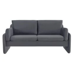 Clapham 2-Seater Grey Velvet Fabric Sofa -Daals Shop LVSF 89 GREYVEL 2ST WB1