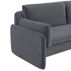 Clapham 2-Seater Grey Velvet Fabric Sofa -Daals Shop LVSF 89 GREYVEL 2ST detail1