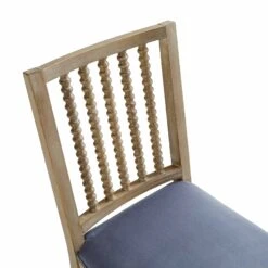 Hemingford Set Of 2 Blue Grey Velvet Bobbin Spindle Dining Chair 20 Hemingford Set Of 2 Blue Grey Velvet Bobbin Spindle Dining Chair -Daals Shop LW DCH 511 BLUEVEL 2P detail1