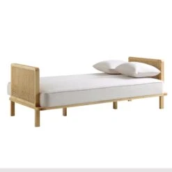 Pienza Cane Sofa Bed, Beige Woven Fabric With Natural Frame 27 Pienza Cane Sofa Bed, Beige Woven Fabric With Natural Frame -Daals Shop LWSF 760 BEIGEFAB NAT WB4