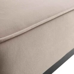 Pienza Cane Sofa Bed, Taupe Velvet With Black Frame -Daals Shop LWSF 760 TAUPEVEL BLACK detail2