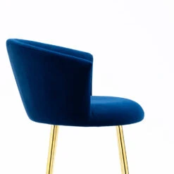 Kylie Set Of 2 Blue Velvet Bar Stools -Daals Shop MB222BLUEVEL P detail3