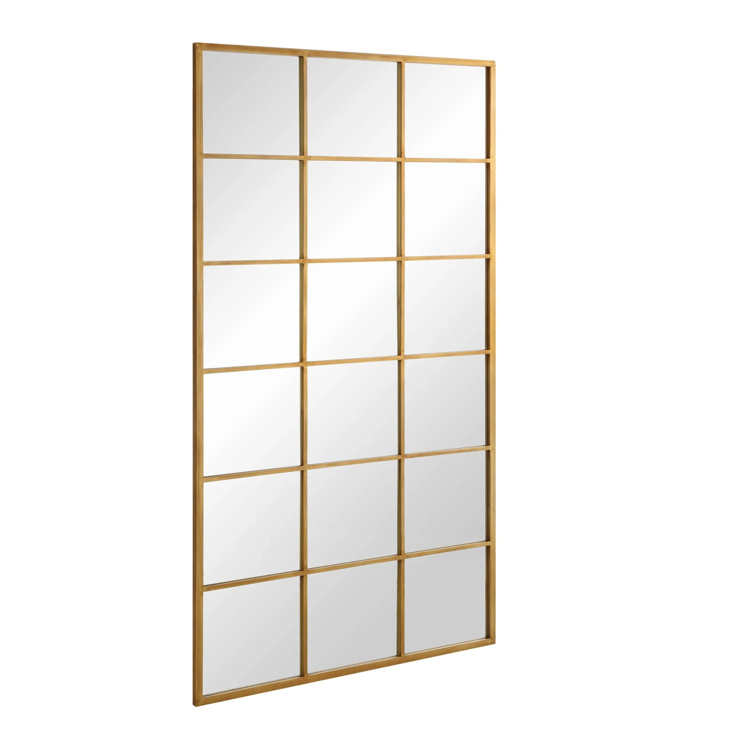 Chardwell Full Length Industrial Metal Window Mirror 180 X 100 Cm, Antique Gold Effect 6 Chardwell Full Length Industrial Metal Window Mirror 180 X 100 Cm, Antique Gold Effect - Image 4