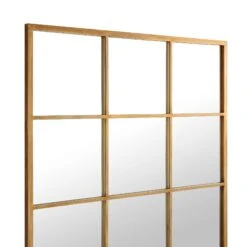 Chardwell Full Length Industrial Metal Window Mirror 180 X 100 Cm, Antique Gold Effect 16 Chardwell Full Length Industrial Metal Window Mirror 180 X 100 Cm, Antique Gold Effect -Daals Shop MIRR 005 GOLD detail1
