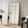 Chardwell Full Length Industrial Metal Window Mirror 180 X 100 Cm, Antique Gold Effect 1 Chardwell Full Length Industrial Metal Window Mirror 180 X 100 Cm, Antique Gold Effect -Daals Shop MIRR 005 GOLD main