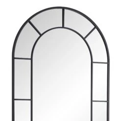 Beaumont Arched Full Lenth Metal Frame Mirror 178 X 76 Cm, Black -Daals Shop MIRR 029 BLACK detail1