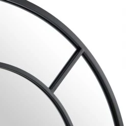 Beaumont Arched Full Lenth Metal Frame Mirror 178 X 76 Cm, Black -Daals Shop MIRR 029 BLACK detail2