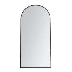 Dina Freestanding Arched Full Length Metal Frame Mirror 160 X 76 Cm, Black -Daals Shop MIRR 049 BLACK WB2