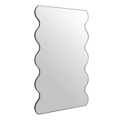 Luisa Wavy Curved Full Length Mirror 180 X 110 Cm, Black -Daals Shop MIRR 050 BLACK WB2