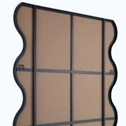 Luisa Wavy Curved Full Length Mirror 180 X 110 Cm, Black -Daals Shop MIRR 050 BLACK detail2