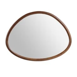 Edo Irregular Pebble Wall Wooden Mirror 100 X 76 Cm, Walnut 12 Edo Irregular Pebble Wall Wooden Mirror 100 X 76 Cm, Walnut -Daals Shop MIRR 063 WALNUT WB2