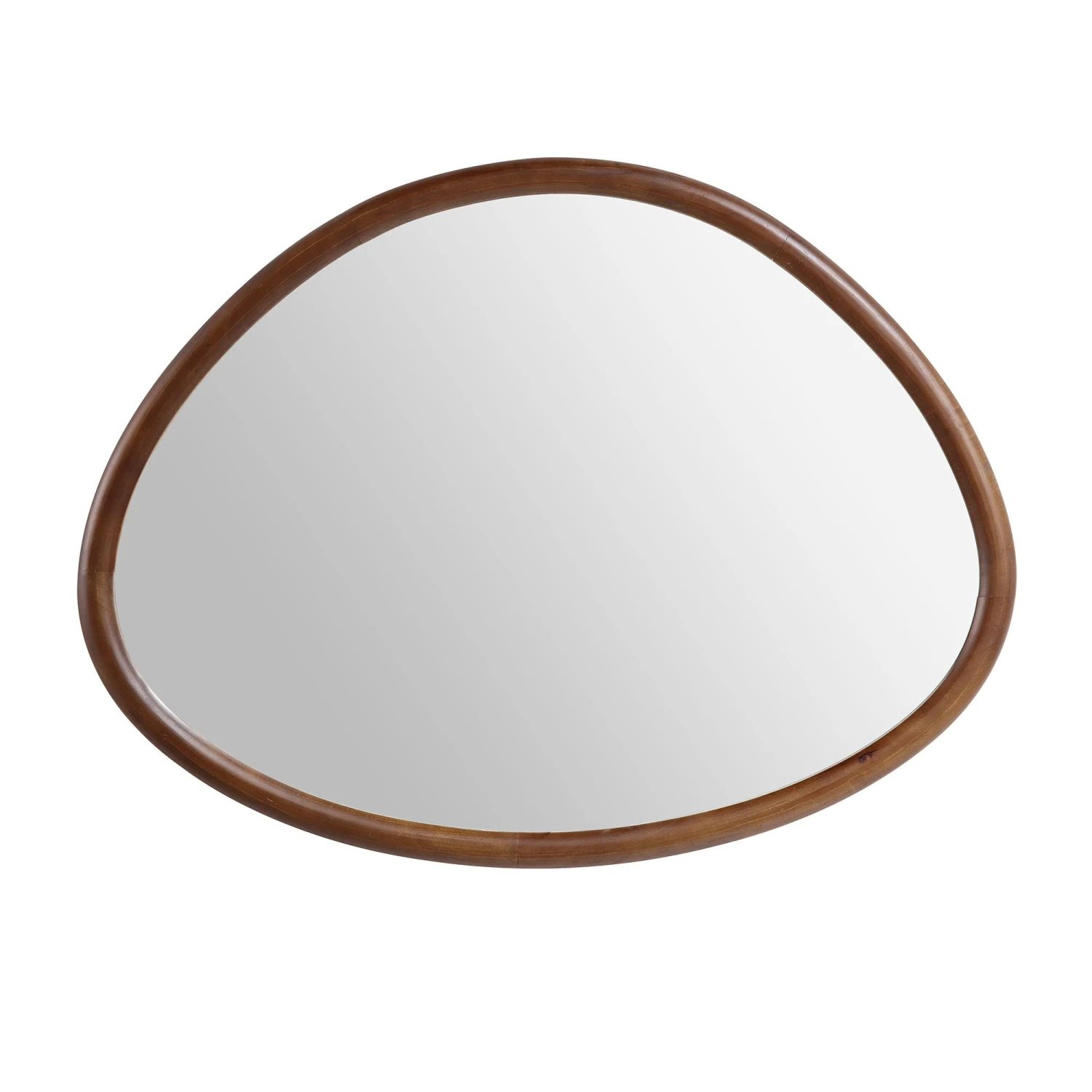 Edo Irregular Pebble Wall Wooden Mirror 100 X 76 Cm, Walnut 6 Edo Irregular Pebble Wall Wooden Mirror 100 X 76 Cm, Walnut - Image 4