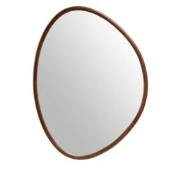 Edo Irregular Pebble Large Wooden Mirror 160 X 120 Cm, Walnut -Daals Shop MIRR 073 WALNUT WB1