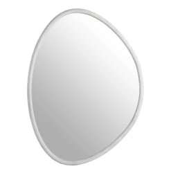 Edo Irregular Pebble Large Wooden Mirror 160 X 120 Cm, Washed White -Daals Shop MIRR 073 WHITE WB1