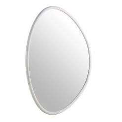 Edo Irregular Pebble Large Wooden Mirror 160 X 120 Cm, Washed White -Daals Shop MIRR 073 WHITE WB2
