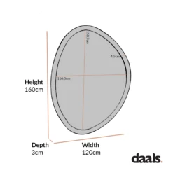 Edo Irregular Pebble Large Wooden Mirror 160 X 120 Cm, Washed White -Daals Shop MIRR 073 1 06d28656 224a 48cc 8add 05916aafccd3