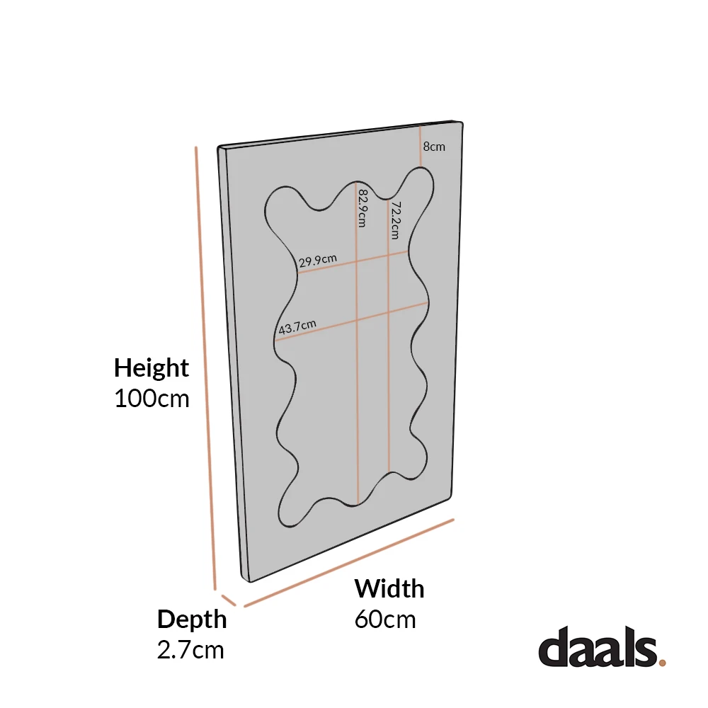 Destin Wave Mirror 100 X 60 Cm, White Matte 7 Destin Wave Mirror 100 X 60 Cm, White Matte - Image 5